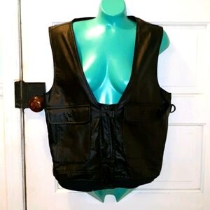 Vintage 1980s Gitano Skins biker moto vest